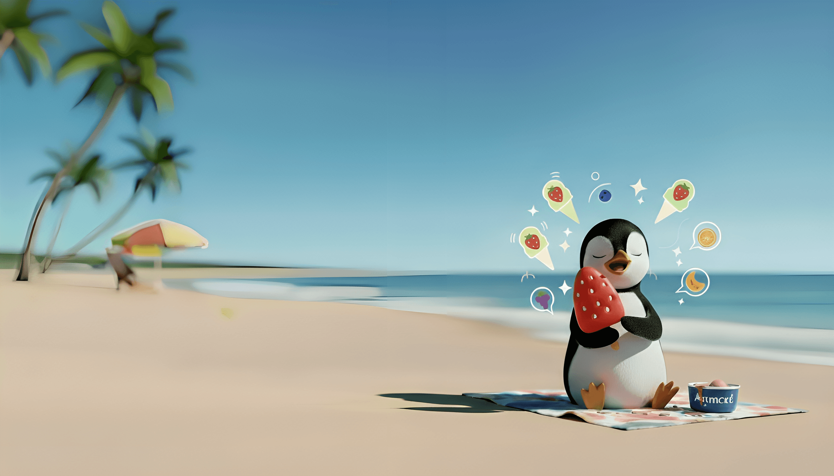 Delicious colorful ice pops